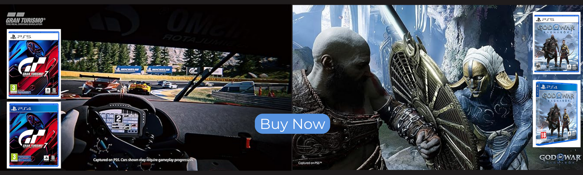 God of war and gt7 sub banner